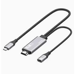 4K60hz Type-C to HDMI cable high-definition screen mirroring device PD3.0 power supply The line is 1.8 meters long 4K60hz Type-C to HDMI cable high-definition screen mirroring device PD3.0 power supply The line is 1.8 meters long