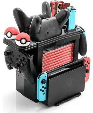 Controller Charger for Nintendo Switch Charging Dock for Nintendo Switch 4 Joy-Cons 4 Pro Controllers and 2 Poke Ball Plus Controllers Storage Rack for Nintendo Switch Holder for 8 Switch Games Controller Charger for Nintendo Switch Charging Dock for Nintendo Switch 4 Joy-Cons 4 Pro Controllers and 2 Poke Ball Plus Controllers Storage Rack for Nintendo Switch Holder for 8 Switch Games
