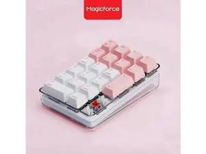 Mechanical Numeric Keypad GATERON Brown Switch Wired Gaming Keypad Crystal Case White Backlit 21 Keys Mini Numpad Portable Keypad Extended Layout Pink Magicforce by Qisan Mechanical Numeric Keypad GATERON Brown Switch Wired Gaming Keypad Crystal Case White Backlit 21 Keys Mini Numpad Portable Keypad Extended Layout Pink Magicforce by Qisan