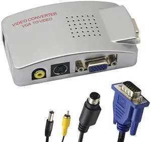 VGA to RCA Adapter,Composite VGA to Video,S-Video Converter,for HDTV, Monitors, Laptop, Desktop, PC. VGA to RCA Adapter,Composite VGA to Video,S-Video Converter,for HDTV, Monitors, Laptop, Desktop, PC.