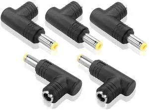 DC Power Connector Adapter 90 Degree Angle 5.5mm x 2.5mm Male Plug to 5.5mm x 2.5mm Female Jack Coupler Converter for Laptop Portable Power Source CCTV Camera Strip Lighting (5PCS) DC Power Connector Adapter 90 Degree Angle 5.5mm x 2.5mm Male Plug to 5.5mm x 2.5mm Female Jack Coupler Converter for Laptop Portable Power Source CCTV Camera Strip Lighting (5PCS)