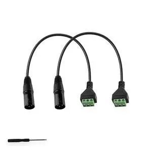 XLR Cable 3 Pin XLR Male to 3 Pin Terminal Converter Adapter Cable for Speakers,Microphone,Sound Equipments,Live Performance & Recording(33cm) XLR Cable 3 Pin XLR Male to 3 Pin Terminal Converter Adapter Cable for Speakers,Microphone,Sound Equipments,Live Performance & Recording(33cm)