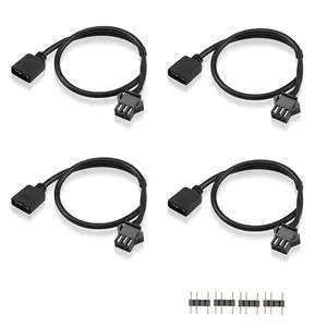 RGB Extension Cable, 3-pin to SM 3Pin Female ARGB Connector Adapter Cable,5V 3-Pin Addressable RGB Extension Cable, for RGB Fan,PC LED Strip (0.98FT) RGB Extension Cable, 3-pin to SM 3Pin Female ARGB Connector Adapter Cable,5V 3-Pin Addressable RGB Extension Cable, for RGB Fan,PC LED Strip (0.98FT)