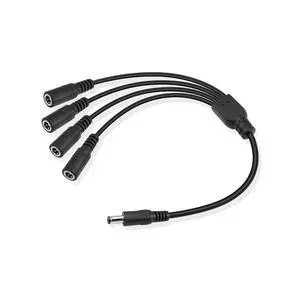DC Power Y Splitter Cable1 Male to 4 Female DC5.5mm X 2.1mm Splitter Cable Adapter for CCTV Surveillance Cameras, Routers,DVR,and LED(1 to 4 Way) DC Power Y Splitter Cable1 Male to 4 Female DC5.5mm X 2.1mm Splitter Cable Adapter for CCTV Surveillance Cameras, Routers,DVR,and LED(1 to 4 Way)