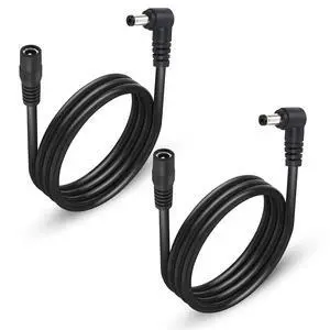 2 Pack DC5525 Power Extension Cable, DC 5.5mm x 2.5mm Right Angle Male to Female Power Adapter Cable3FT 18AWG Heavy Duty Cord for Strip Lihgt,CCTV,Car,Monitors,etc. 1M 2 Pack DC5525 Power Extension Cable, DC 5.5mm x 2.5mm Right Angle Male to Female Power Adapter Cable3FT 18AWG Heavy Duty Cord for Strip Lihgt,CCTV,Car,Monitors,etc. 1M
