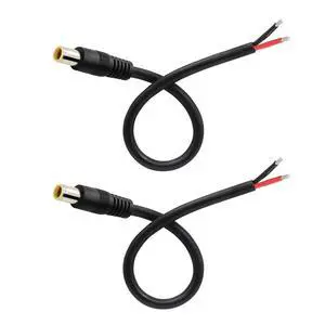 2 Pcs DC7909 Power Pigtails Cable, 12V DC 8mm Male Plug to Bare Wire Open End Power Wire Supply Repair Cable, 16AWG DC 7.9 x 5.5mm Barrel Connector Pigtail for Solar Cell, Laptop Power(0.3m) 2 Pcs DC7909 Power Pigtails Cable, 12V DC 8mm Male Plug to Bare Wire Open End Power Wire Supply Repair Cable, 16AWG DC 7.9 x 5.5mm Barrel Connector Pigtail for Solar Cell, Laptop Power(0.3m)
