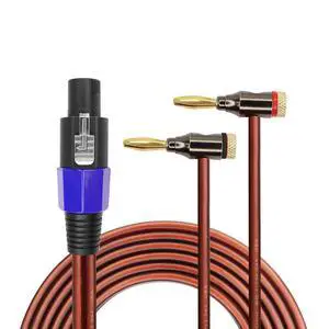Banana Plug to Speakon Cable Double Banana Plug to Speakon Male Speaker Cable for Loudspeakers,Power Amplifiers,Stage Monitors,etc(6.5 FT) Banana Plug to Speakon Cable Double Banana Plug to Speakon Male Speaker Cable for Loudspeakers,Power Amplifiers,Stage Monitors,etc(6.5 FT)
