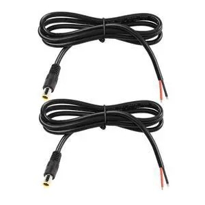 2 Pack DC7909 Power Pigtails Cable, 12V DC 8mm Male Plug to Bare Wire Open End Power Wire Supply Repair Cable, 16AWG DC 7.9 x 5.5mm Barrel Connector Pigtail for Solar Cell, Laptop Power(1m) 2 Pack DC7909 Power Pigtails Cable, 12V DC 8mm Male Plug to Bare Wire Open End Power Wire Supply Repair Cable, 16AWG DC 7.9 x 5.5mm Barrel Connector Pigtail for Solar Cell, Laptop Power(1m)