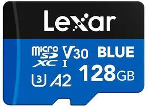 128GB Blue Micro SD Card Up to 160MB/s microSDXC UHS-I Memory Card | C10, U3, A2, V30, Full HD, 4K UHD, High Speed TF Card with SD Adapter 128GB Blue Micro SD Card Up to 160MB/s microSDXC UHS-I Memory Card | C10, U3, A2, V30, Full HD, 4K UHD, High Speed TF Card with SD Adapter
