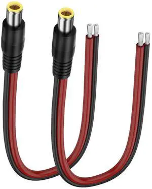 DC7.9x0.9mm 8mm Power Pigtails Cable 14AWG DC7909 Male Plug to Bare Wire Open End Repair Wire Power Supply Barrel Connector Pigtail for Solar Laptop -30CM/0.98FT 2PCS (DC Male) DC7.9x0.9mm 8mm Power Pigtails Cable 14AWG DC7909 Male Plug to Bare Wire Open End Repair Wire Power Supply Barrel Connector Pigtail for Solar Laptop -30CM/0.98FT 2PCS (DC Male)