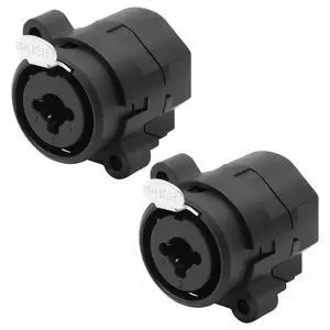 2 in 1 XLR & 6.35mm Socket Combo 3 Pin XLR + 1/4" 6.35mm Stereo Jack Chassis Audio Socket Panel Mount Solder Connector 3 Pin 1/4" TS/TRS Plug Adapter Microphone Mic Speaker Adapter - 2PCS 2 in 1 XLR & 6.35mm Socket Combo 3 Pin XLR + 1/4" 6.35mm Stereo Jack Chassis Audio Socket Panel Mount Solder Connector 3 Pin 1/4" TS/TRS Plug Adapter Microphone Mic Speaker Adapter - 2PCS
