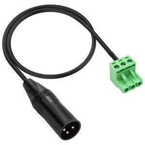 XLR to 3-pin Phoenix Cable XLR 3P Male to PHX3M NBKF/2EDG-5.08 3pin PCB Screw Terminal Block Adapter Connector Cord for Speakers -0.4M/1.3FT XLR to 3-pin Phoenix Cable XLR 3P Male to PHX3M NBKF/2EDG-5.08 3pin PCB Screw Terminal Block Adapter Connector Cord for Speakers -0.4M/1.3FT