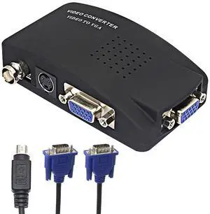 BNC to VGA Video Converter, S-Video Input to VGA Output, Supports PAL/NTSC, Easy to Install and Operate BNC to VGA Video Converter, S-Video Input to VGA Output, Supports PAL/NTSC, Easy to Install and Operate