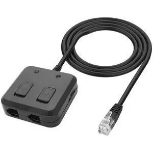 RJ9 Telephone Training Adapter Headset Splitter 4P4C Phone Line Jack Y Splitter Adapter Cable with 2 Mute Buttons for Call Center -30CM/11.8INCH (2 Mute + 2 Volume Adjusters) RJ9 Telephone Training Adapter Headset Splitter 4P4C Phone Line Jack Y Splitter Adapter Cable with 2 Mute Buttons for Call Center -30CM/11.8INCH (2 Mute + 2 Volume Adjusters)