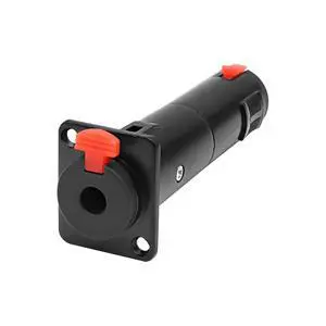 D-Type 6.35mm 1/4" TRS Panel Mount Female to Female Coupler Locking Stereo Audio Adapter Connector Socket for Speaker Headphone Cable Extension - 1PCS (Black) D-Type 6.35mm 1/4" TRS Panel Mount Female to Female Coupler Locking Stereo Audio Adapter Connector Socket for Speaker Headphone Cable Extension - 1PCS (Black)