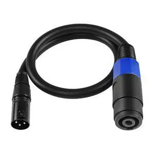 Speakon to XLR Cable Audio Jack Speakon Plug Female to XLR 3Pin Male Speaker Extension Cable Microphone Mic Wire with Twist Lock for Amplifier Pro DJ PA Stage -0.5M/1.6FT Speakon to XLR Cable Audio Jack Speakon Plug Female to XLR 3Pin Male Speaker Extension Cable Microphone Mic Wire with Twist Lock for Amplifier Pro DJ PA Stage -0.5M/1.6FT
