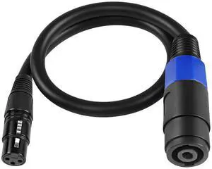 Speakon to XLR Cable Audio Jack Speakon Plug Female to XLR 3Pin Female Speaker Extension Cable Microphone Mic Wire with Twist Lock for Amplifier Pro DJ PA Stage -0.5M/1.6FT Speakon to XLR Cable Audio Jack Speakon Plug Female to XLR 3Pin Female Speaker Extension Cable Microphone Mic Wire with Twist Lock for Amplifier Pro DJ PA Stage -0.5M/1.6FT