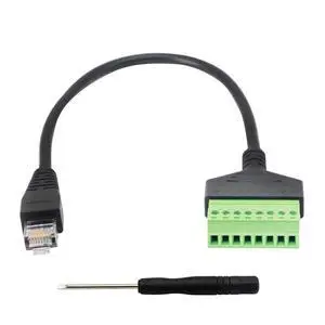 RJ45 Male to 8 Pin Screw Terminal Connector, Cat5/6/7 Ethernet Extender for AV CCTV UTP DVR RJ45 Male to 8 Pin Screw Terminal Connector, Cat5/6/7 Ethernet Extender for AV CCTV UTP DVR