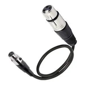 Mini XLR to XLR Audio Cable Adapter - 3 Pin to Mini 3 Pin Microphone Cable Wire for Lavalier Mic and Camera Mini XLR to XLR Audio Cable Adapter - 3 Pin to Mini 3 Pin Microphone Cable Wire for Lavalier Mic and Camera