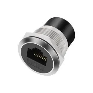 RJ45 CAT6A Panel Mount Adapter Threaded Fixed Mount Coupler Ethernet Female-to-Female Coupler Pass-Through Connector Cat6A/CAT6/CAT5E 8P8C Network Socket LAN RJ45 CAT6A Panel Mount Adapter Threaded Fixed Mount Coupler Ethernet Female-to-Female Coupler Pass-Through Connector Cat6A/CAT6/CAT5E 8P8C Network Socket LAN