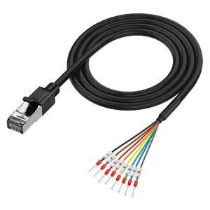 RJ45 to 8 Pin RJ232/485 Serial Bare Wire End RJ45 Male to 8P8C Network Debugging Ethernet Extension Cable with Marked Terminal Blocks -1M/3.2FT RJ45 to 8 Pin RJ232/485 Serial Bare Wire End RJ45 Male to 8P8C Network Debugging Ethernet Extension Cable with Marked Terminal Blocks -1M/3.2FT
