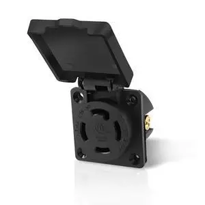 NEMA L14-30R Outlet 30Amp Locking Receptacle for Generator 125/250V 3 Pole 4 Wire Socket with Cover Weatherproof Dustproof Locking Power Outlet for Outdoor Use- 1 Pcs NEMA L14-30R Outlet 30Amp Locking Receptacle for Generator 125/250V 3 Pole 4 Wire Socket with Cover Weatherproof Dustproof Locking Power Outlet for Outdoor Use- 1 Pcs