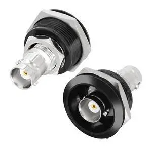BNC Plug Connector Adapter BNC Female to Female Panel Mount Coupler Threaded Fixing Feed-Through Connector BNC Monitor Module SDI Video Coaxial Socket for CCTV Security Camera - 2PCS (Black) BNC Plug Connector Adapter BNC Female to Female Panel Mount Coupler Threaded Fixing Feed-Through Connector BNC Monitor Module SDI Video Coaxial Socket for CCTV Security Camera - 2PCS (Black)