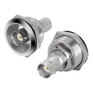 BNC Plug Connector Adapter BNC Female to Female Panel Mount Coupler Threaded Fixing Feed-Through Connector BNC Monitor Module SDI Video Coaxial Socket for CCTV Security Camera - 2PCS (Silver) BNC Plug Connector Adapter BNC Female to Female Panel Mount Coupler Threaded Fixing Feed-Through Connector BNC Monitor Module SDI Video Coaxial Socket for CCTV Security Camera - 2PCS (Silver)