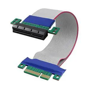 PCIe 4X Extender Riser Cable Flexible PCI-E Express Male to Female GPU Vertical Mount Graphic Card Extension Cable Extender Adapter - 19CM / 7.48inch PCIe 4X Extender Riser Cable Flexible PCI-E Express Male to Female GPU Vertical Mount Graphic Card Extension Cable Extender Adapter - 19CM / 7.48inch