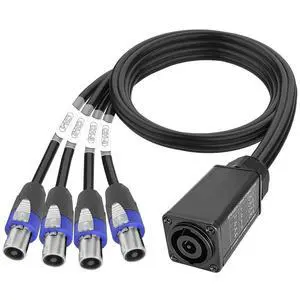 Speakon Audio Snake Cable Speakon 8 Core to 2 Core x 4 Channel Speakon Splitter Speaker Connector Extension Wire with Twist Lock for NL8FC NL8FX NLT8X NL4FC NL4FX - 1M/3.28FT Speakon Audio Snake Cable Speakon 8 Core to 2 Core x 4 Channel Speakon Splitter Speaker Connector Extension Wire with Twist Lock for NL8FC NL8FX NLT8X NL4FC NL4FX - 1M/3.28FT