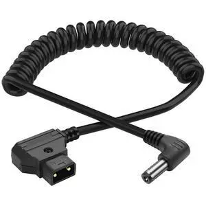 D-Tap to DC 5.5×2.1mm Power Coiled Cable 15V D-Tap B-Tap Male to 5521 DC Male Right Angle Plug Adapter Spring Cord for Anton Bauer, KIPRO LCD, Black Magic Etc-40CM/1.57INCH D-Tap to DC 5.5×2.1mm Power Coiled Cable 15V D-Tap B-Tap Male to 5521 DC Male Right Angle Plug Adapter Spring Cord for Anton Bauer, KIPRO LCD, Black Magic Etc-40CM/1.57INCH