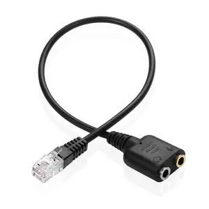 RJ9 to 3.5mm Headsets Adapter Telephone Phones MIC Audio Splitter Adapter Cable RJ9 4P4C Male to 3.5mm Jack Headphone Microphone Audio Cable - 27CM/10inch RJ9 to 3.5mm Headsets Adapter Telephone Phones MIC Audio Splitter Adapter Cable RJ9 4P4C Male to 3.5mm Jack Headphone Microphone Audio Cable - 27CM/10inch