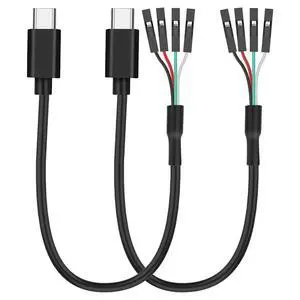 USB-C to 4 Pin Header Motherboard Adapter Cable 22AWG 5V/3A USB Type-C Male Plug to Motherboard 4 Pin 0.1"/2.54mm Pitch Cable Extension Power Cord - 2PCS 30CM USB-C to 4 Pin Header Motherboard Adapter Cable 22AWG 5V/3A USB Type-C Male Plug to Motherboard 4 Pin 0.1"/2.54mm Pitch Cable Extension Power Cord - 2PCS 30CM