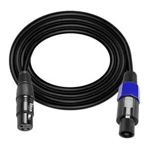 Speakon to XLR Cable Audio Jack Speakon Plug Male to XLR 3Pin Female Speaker Extension Cable Microphone Mic Wire with Twist Lock for Amplifier Pro DJ PA Stage -1.8M/5.9FT Speakon to XLR Cable Audio Jack Speakon Plug Male to XLR 3Pin Female Speaker Extension Cable Microphone Mic Wire with Twist Lock for Amplifier Pro DJ PA Stage -1.8M/5.9FT