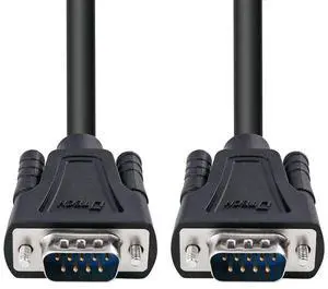 DTECH 15ft DB9 Serial Cable COM Port Male to Male RS232 Straight Through 9 Pin Data Cord DTECH 15ft DB9 Serial Cable COM Port Male to Male RS232 Straight Through 9 Pin Data Cord