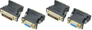 DTECH DVI to VGA Adapter DVI-D Male to VGA Female Converter 1080P Video Connector 24+1 Pin for Monitor Computer Projector (Pack of 2) DTECH DVI to VGA Adapter DVI-D Male to VGA Female Converter 1080P Video Connector 24+1 Pin for Monitor Computer Projector (Pack of 2)