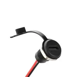 2-pin Direct-Crimping USB Female Connector (C-Type) with Waterproof Female Charging Port and Solder Wire 2-pin Direct-Crimping USB Female Connector (C-Type) with Waterproof Female Charging Port and Solder Wire