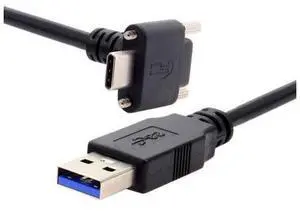 USB 3.1 Type-C Dual Screw Locking to Standard USB3.0 Data Cable USB 3.1 Type-C Dual Screw Locking to Standard USB3.0 Data Cable