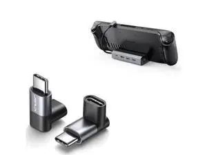 90 Degree USB C Male to USB C Female Adapter + HB0602 5-in-1 Docking Station for Steam Deck 90 Degree USB C Male to USB C Female Adapter + HB0602 5-in-1 Docking Station for Steam Deck