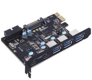 Card To 3 PORTS USB 3.0 2 PORTS USB3.1 Type C Internal USB 3.0 20PIN 7 Ports USB HUB Pcie To Tyoe-c Expansion Card Card To 3 PORTS USB 3.0 2 PORTS USB3.1 Type C Internal USB 3.0 20PIN 7 Ports USB HUB Pcie To Tyoe-c Expansion Card