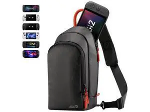 for Switch 2, ROG Xbox Ally X, Steam Deck, Protective Crossbody Travel Case for Handheld Console and Accessories with Joystick Guard Design, Large Capacity, 3 Compartments for Switch 2, ROG Xbox Ally X, Steam Deck, Protective Crossbody Travel Case for Handheld Console and Accessories with Joystick Guard Design, Large Capacity, 3 Compartments
