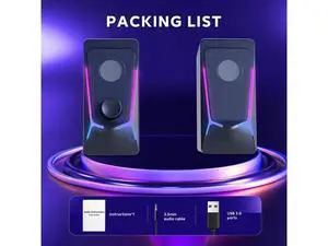Computer Speakers, Gaming Desktop Speakers with Color Backlit, 6W USB Powered Volume Control Speakers, 2.0 Stereo Laptop Speaker, Bluetooth&USB Audio for PC, Monitor, Mac, Tablet, Phone Computer Speakers, Gaming Desktop Speakers with Color Backlit, 6W USB Powered Volume Control Speakers, 2.0 Stereo Laptop Speaker, Bluetooth&USB Audio for PC, Monitor, Mac, Tablet, Phone