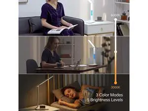 Corn Desk Lamp, LED Desk Lamp with Wireless Charger, USB Charging Port, Table Lamp with Clock, Alarm, Date, Temperature, Office Lamp, Desk Lamps for Home Office,Black Corn Desk Lamp, LED Desk Lamp with Wireless Charger, USB Charging Port, Table Lamp with Clock, Alarm, Date, Temperature, Office Lamp, Desk Lamps for Home Office,Black