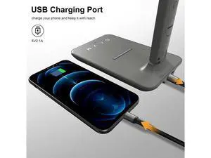 Corn Desk Lamp, LED Desk Lamp with Wireless Charger, USB Charging Port, Table Lamp with Clock, Alarm, Date, Temperature, Office Lamp, Desk Lamps for Home Office,Grey Corn Desk Lamp, LED Desk Lamp with Wireless Charger, USB Charging Port, Table Lamp with Clock, Alarm, Date, Temperature, Office Lamp, Desk Lamps for Home Office,Grey