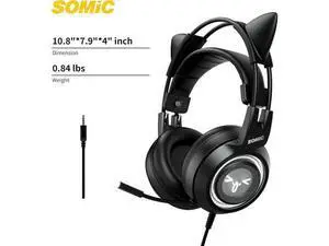 Corn Stereo Gaming Headset with Mic for PS4, PS5, Xbox One, PC, Mobile Phone, 3.5MM Sound Detachable Cat Ear Headphones Lightweight Self-Adjusting Over Ear Office Headphones G951S Black Corn Stereo Gaming Headset with Mic for PS4, PS5, Xbox One, PC, Mobile Phone, 3.5MM Sound Detachable Cat Ear Headphones Lightweight Self-Adjusting Over Ear Office Headphones G951S Black