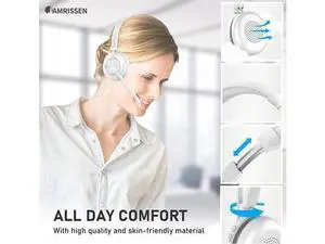 Wireless Headset, Bluetooth Headset with Microphone & Charging Dock, Wireless Headphones with Mic Mute & USB Dongle, 45 Hours Handsfree for Zoom/Skype/PC/Laptop/Smartphone/Meeting/Call Center Wireless Headset, Bluetooth Headset with Microphone & Charging Dock, Wireless Headphones with Mic Mute & USB Dongle, 45 Hours Handsfree for Zoom/Skype/PC/Laptop/Smartphone/Meeting/Call Center