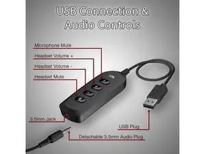 Cyber Acoustics Stereo Headset (AC-5812) with USB or 3.5mm Connection, USB Control Module, Adjustable Mic Boom for PC and Mac, Classroom or Home Cyber Acoustics Stereo Headset (AC-5812) with USB or 3.5mm Connection, USB Control Module, Adjustable Mic Boom for PC and Mac, Classroom or Home