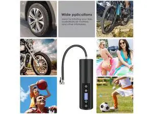 150 PSI Tire inflator portable air compressor with LCD Display Emergency LED Light Rechargeable Li-ion Batteryd Electric Cordless Air Pump for Cars, Motorbikes, Balls, Swim rings and All Bicycles 150 PSI Tire inflator portable air compressor with LCD Display Emergency LED Light Rechargeable Li-ion Batteryd Electric Cordless Air Pump for Cars, Motorbikes, Balls, Swim rings and All Bicycles