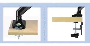 Single Monitor Mount, 13 to 32 Inch Gas Monitor Arm, Adjustable Stand, Mount with Clamp and Grommet Base - Fits up to 22 lbs LCD Computer Monitors with cable mangerment and USB C Single Monitor Mount, 13 to 32 Inch Gas Monitor Arm, Adjustable Stand, Mount with Clamp and Grommet Base - Fits up to 22 lbs LCD Computer Monitors with cable mangerment and USB C