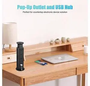 Pop Up Electrical Outlet for Countertop, Recessed Power Strip with 3 AC Outlet & 2 USB Ports, Pull Pop Up Socket Hidden Outlets, Pop Out Power Outlet for Kitchen Counter Conference Desk Pop Up Electrical Outlet for Countertop, Recessed Power Strip with 3 AC Outlet & 2 USB Ports, Pull Pop Up Socket Hidden Outlets, Pop Out Power Outlet for Kitchen Counter Conference Desk